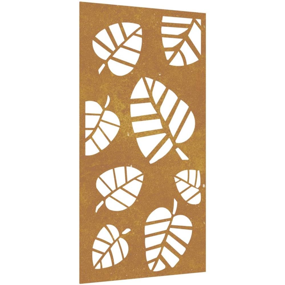Decorazione Muro Da Giardino 105x55 Cm Foglia Acciaio Corten - Foto 2
