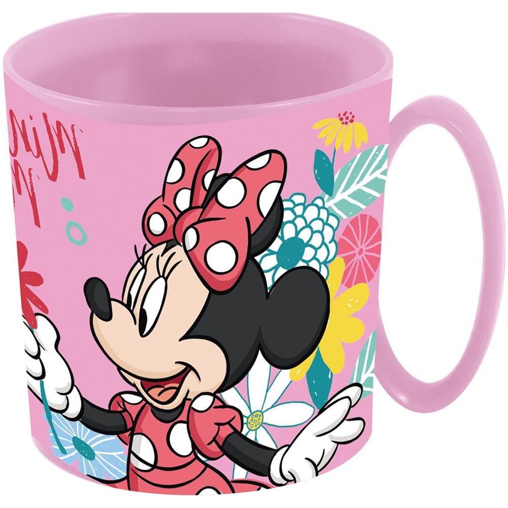 Disney Tazza Rosa Per Bambine In Plastica Minnie Da 350 Ml Adatta Al Microonde - Foto 1