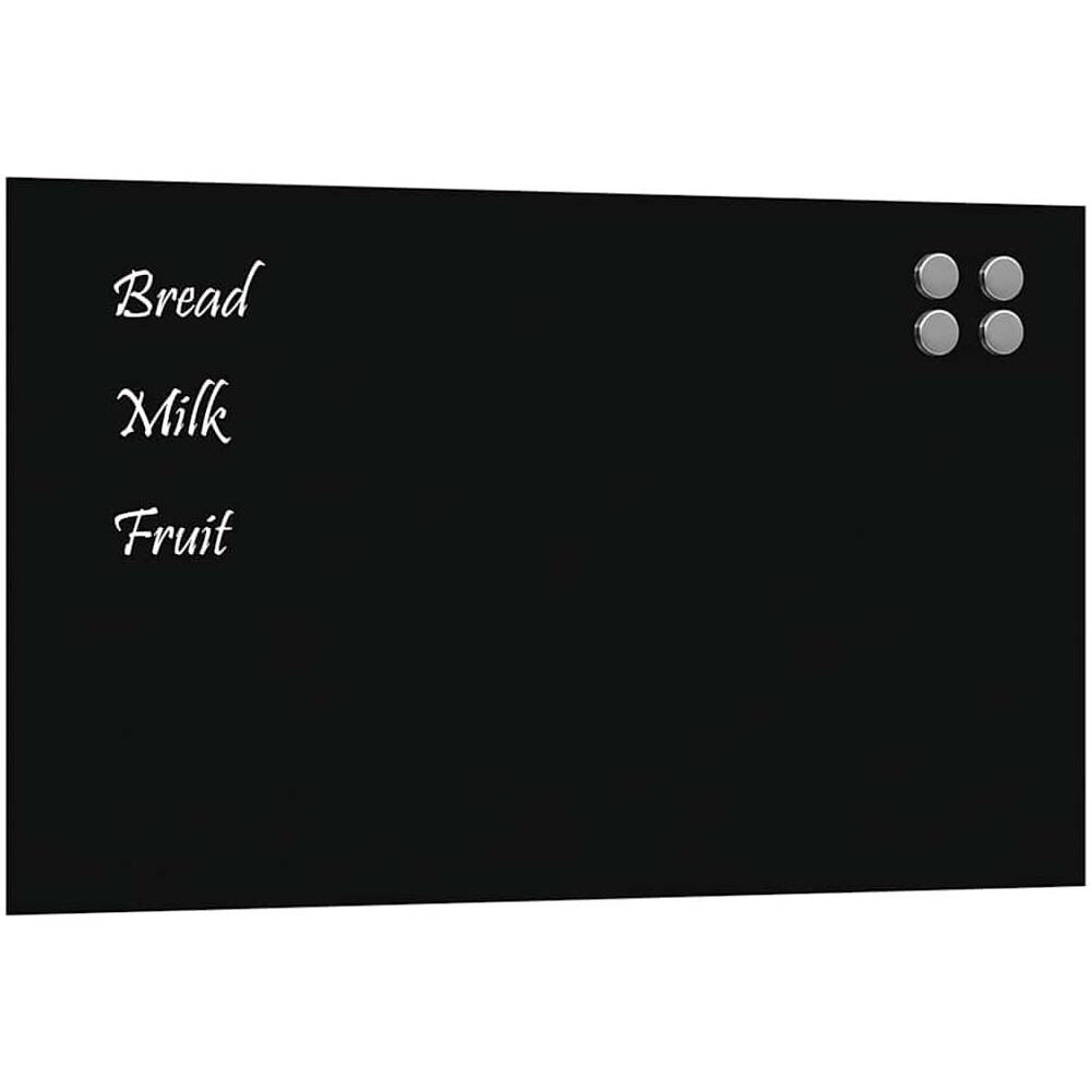 Lavagna Magnetica a Parete Nera 100x60 cm Vetro Temperato - Foto 1