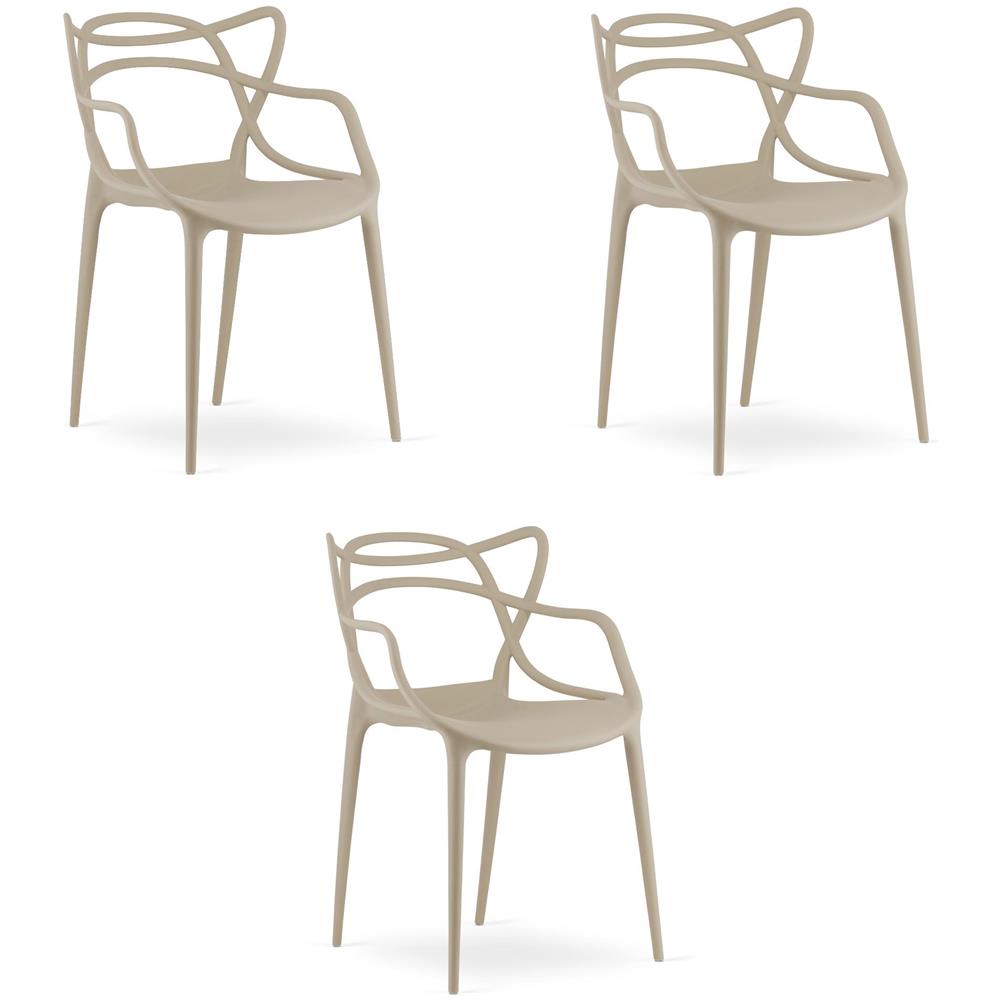 Sedia KATO - Design ergonomico moderno in beige x 3 - Foto 1