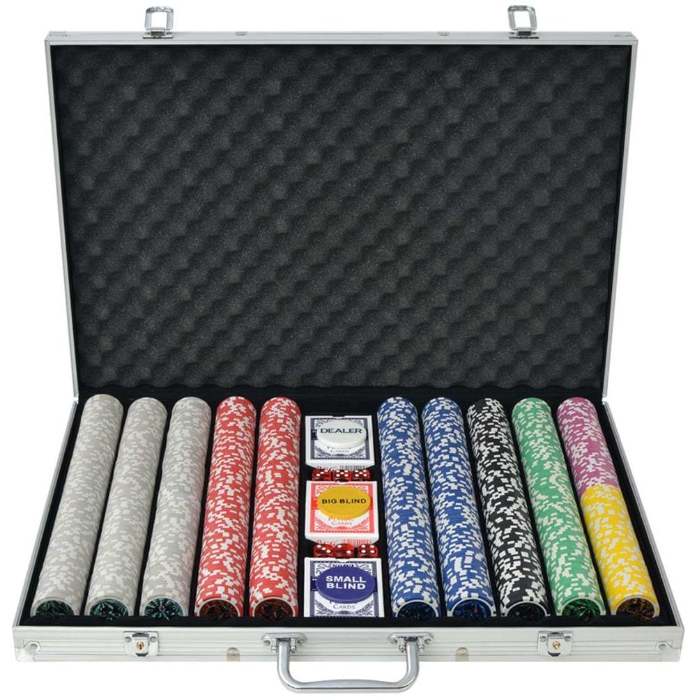 Set Da Poker Con 1000 Chips Laser Alluminio - Foto 1