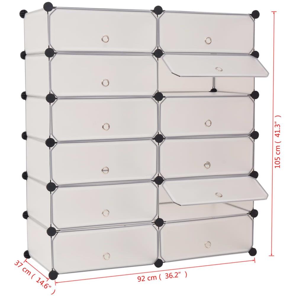 Scarpiera Modulare A 12 Scomparti Bianca - Foto 6