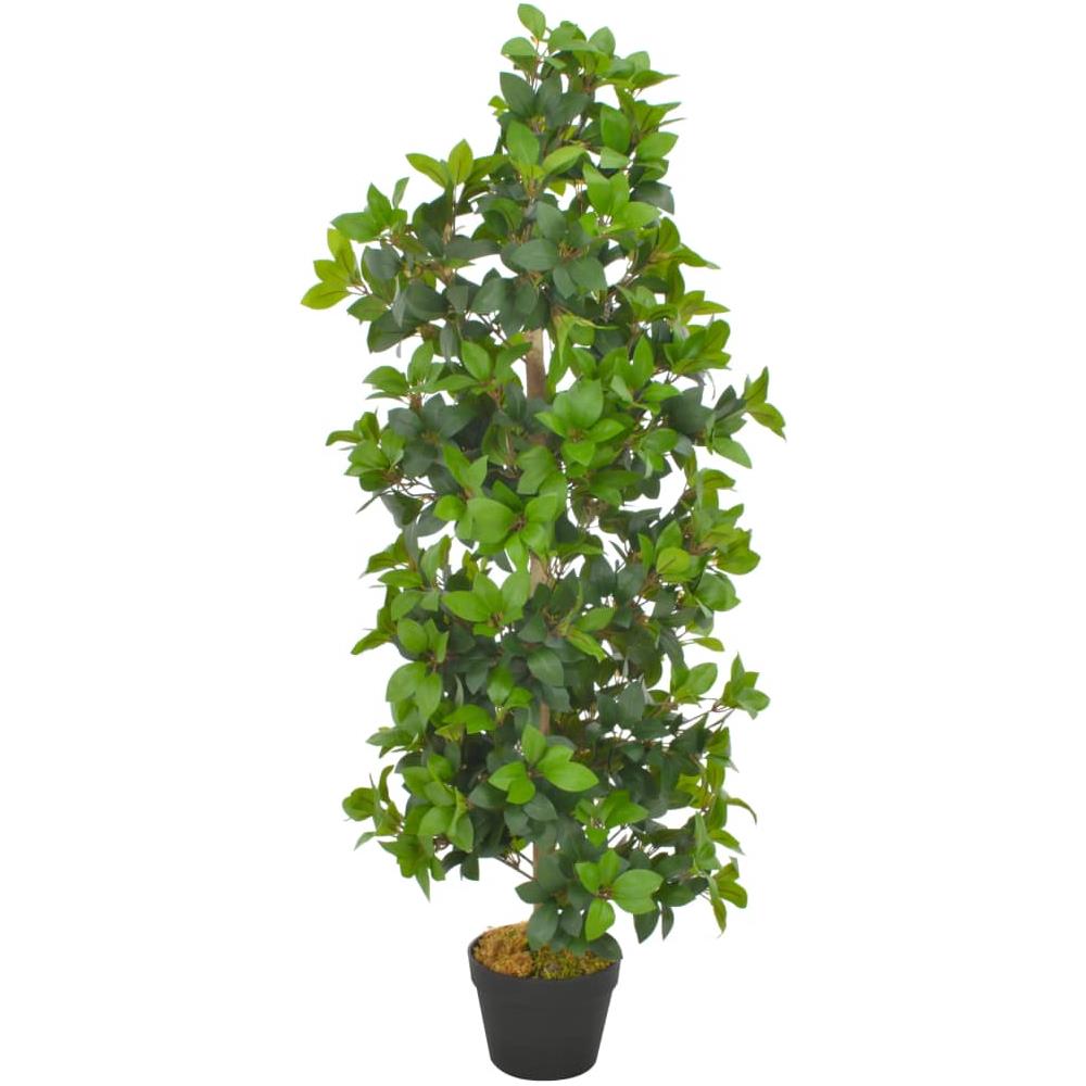 Albero Di Alloro Artificiale Con Vaso Verde 120 Cm - Foto 1