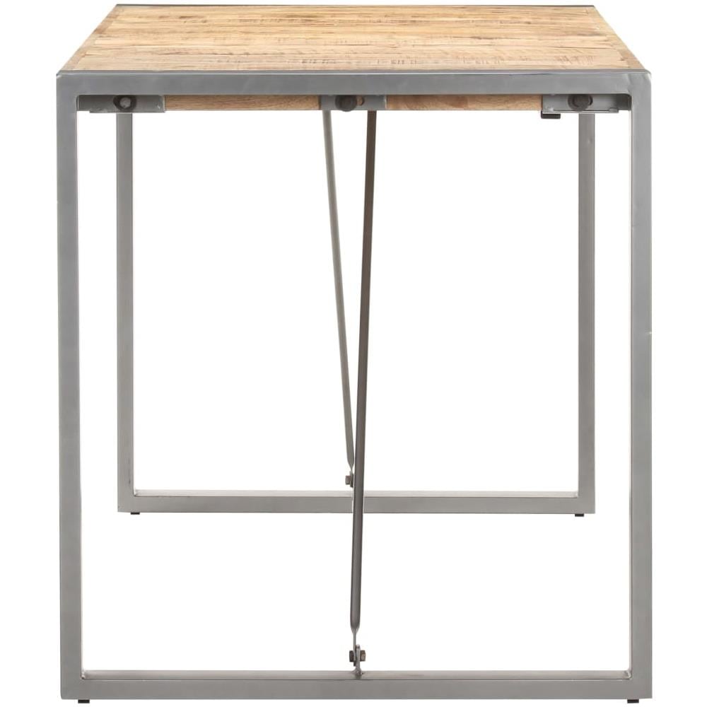 Tavolo da Pranzo 140x70x75 cm in Legno Massello di Mango Grezzo - Foto 2