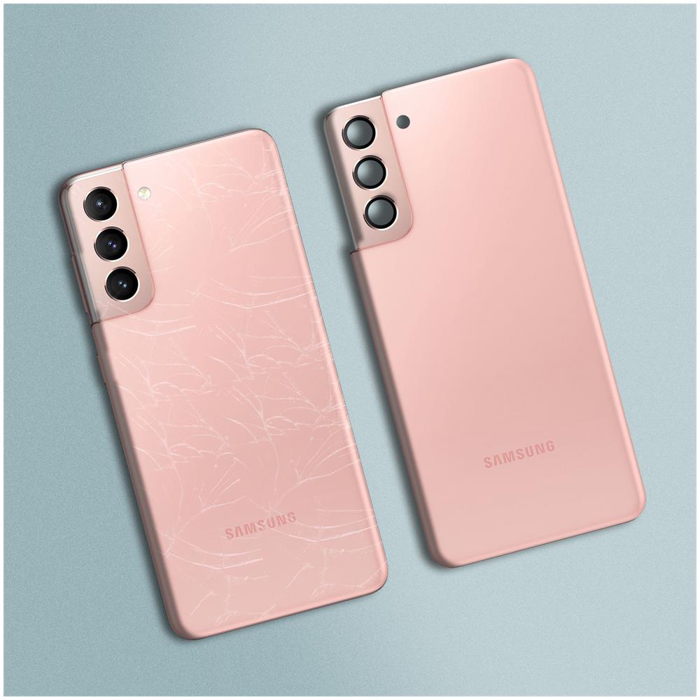 Copribatteria / Facciata Posteriore Rosa Gold Galaxy S21 Originale - Foto 5
