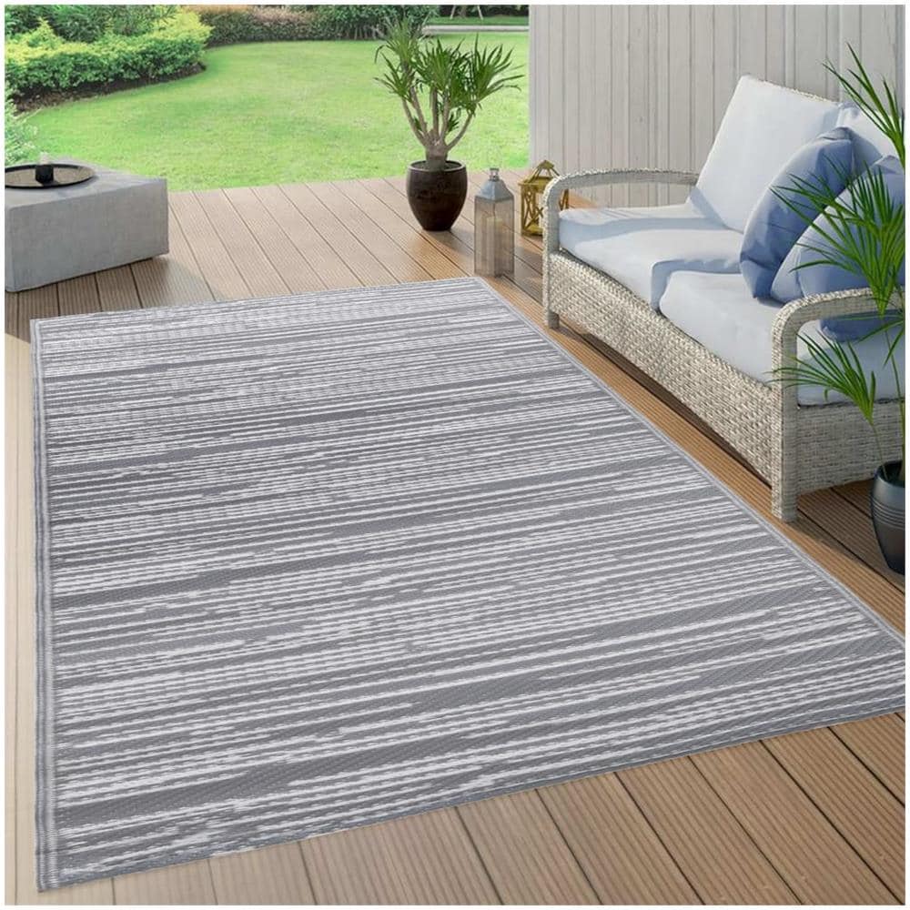 Tappeto Da Esterni Grigio 160x230 Cm In Pp - Foto 1