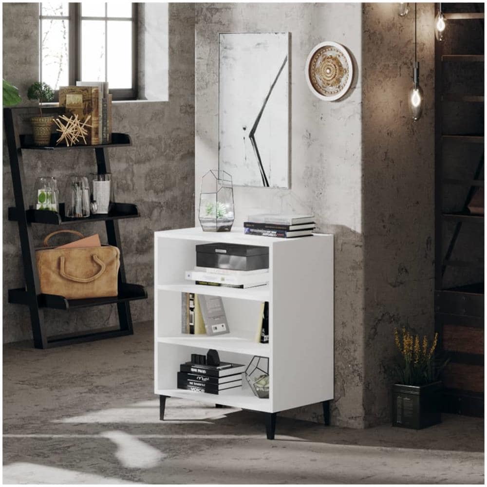 Credenza Bianca 57x35x70 cm in Legno Multistrato - Foto 1