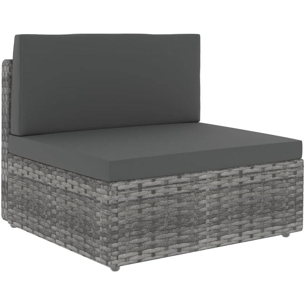 Set Divani da Giardino 12pz con Cuscini in Polyrattan Grigio - Foto 3