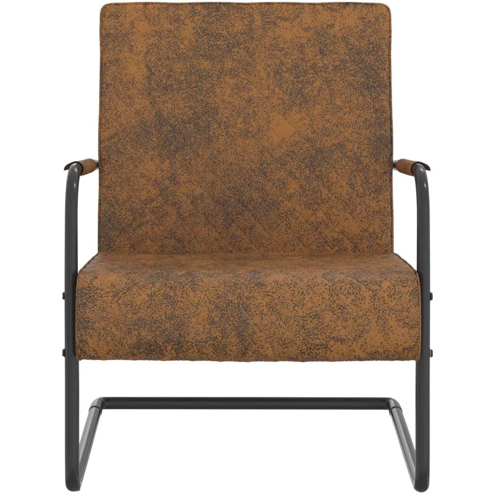 Sedia a Sbalzo Marrone in Tessuto - Foto 3