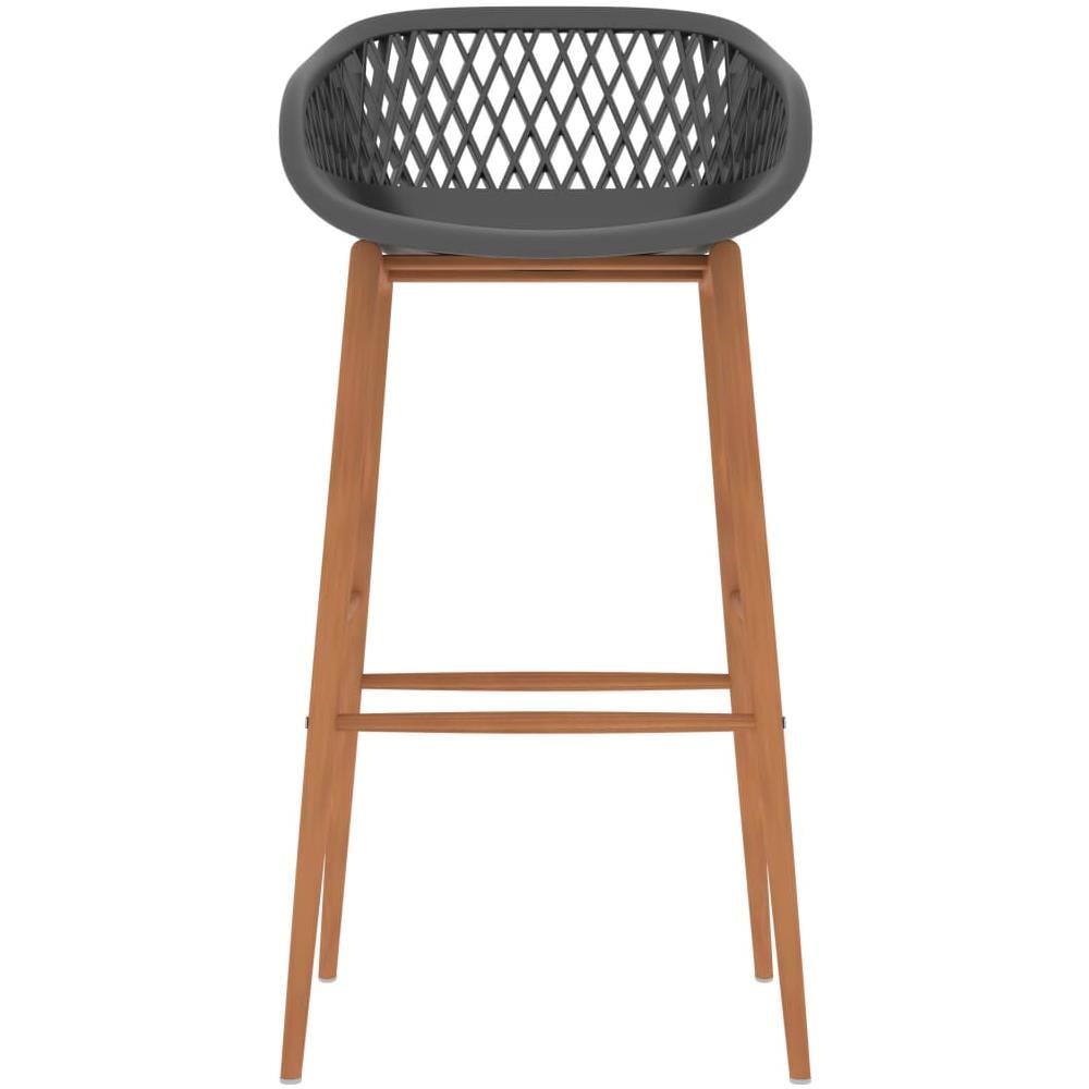 Sedie da Bar 4 pz Grigie - Foto 2