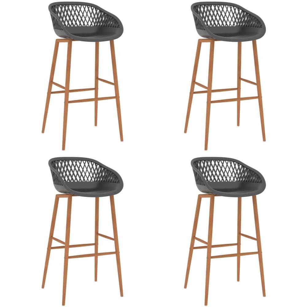 Sedie da Bar 4 pz Grigie - Foto 1