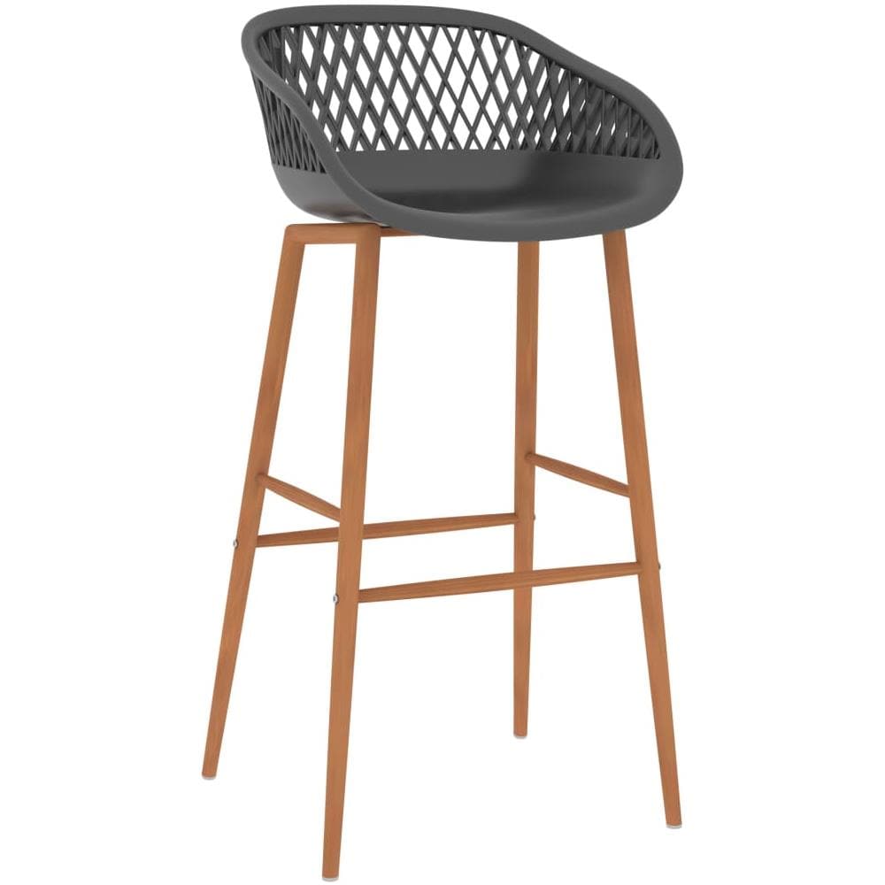 Sedie da Bar 4 pz Grigie - Foto 3