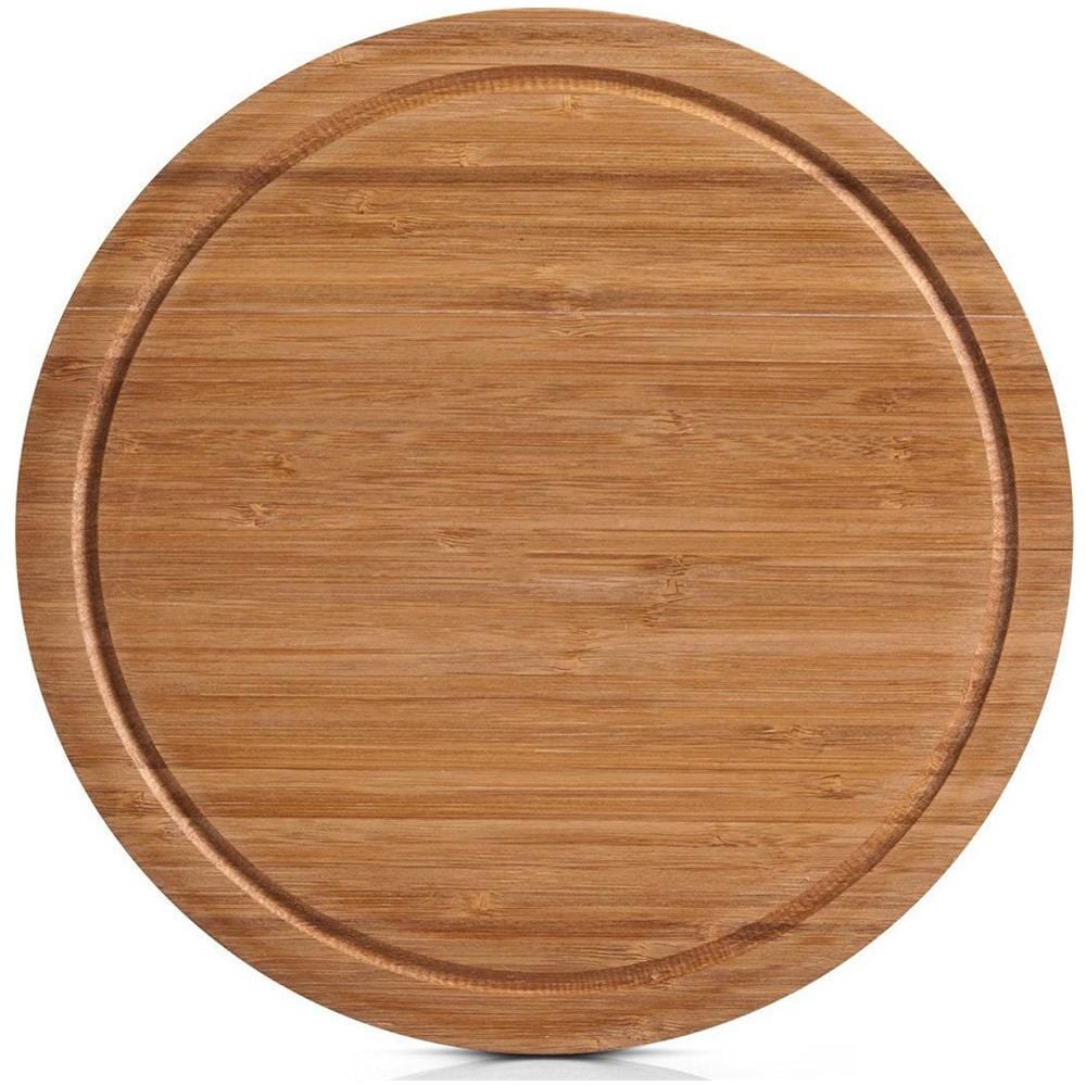 Tagliere Rotondo In Bambù, - Foto 1