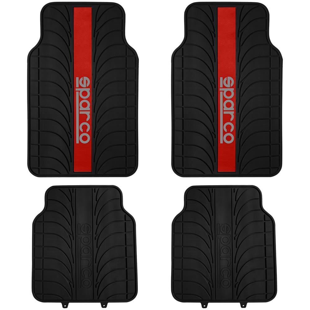 Set 4 Tappetini Per Auto Red Line In Pvc Sparco - Foto 1