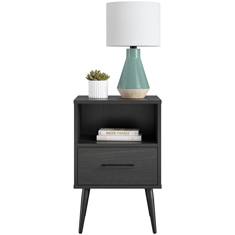 Wilson Tavolino 1 Cassetto In Mdf Rovere Nero - Foto 2