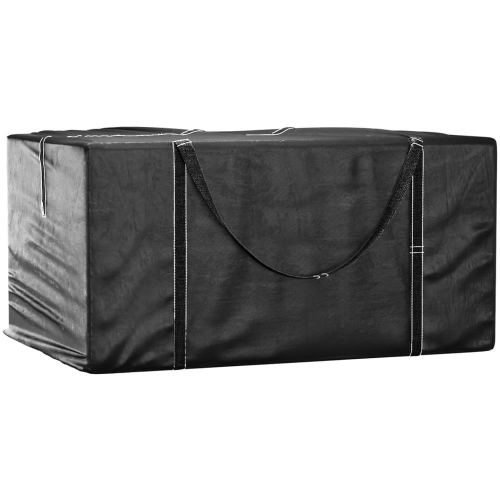 Borsa Porta Cuscini Da Giardino Nera 150x75x75 Cm Polietilene - Foto 1