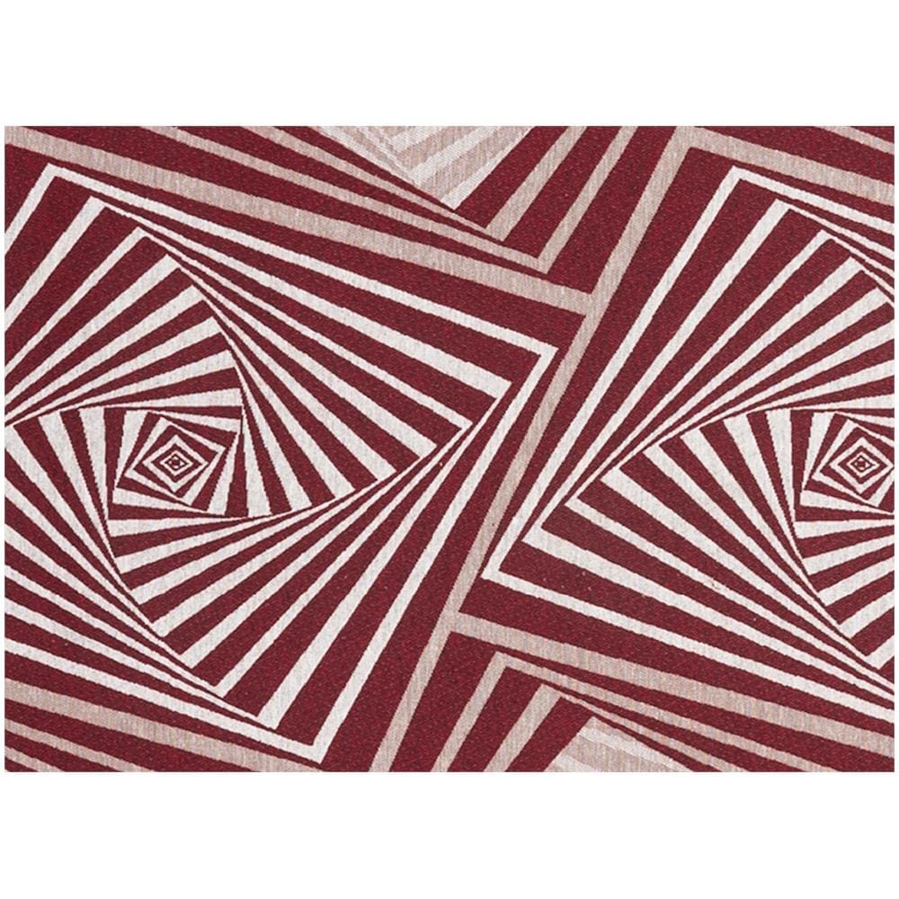 Tappeto Passatoia In Tessuto Jacquard Linea Emozioni Disegno Optical Rosso 57x230 Rosso - Foto 2