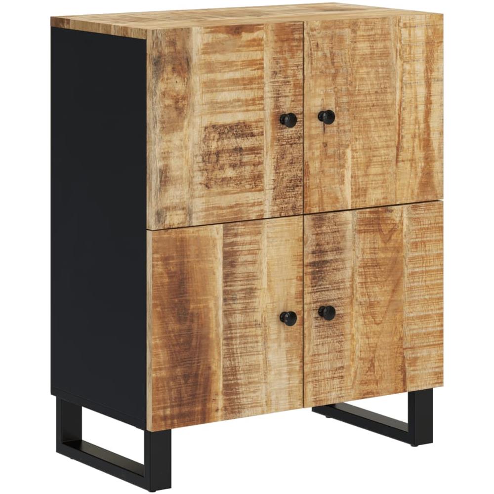 Credenza Con 4 Ante 60x33x75 Cm In Legno Massello Di Mango - Foto 2