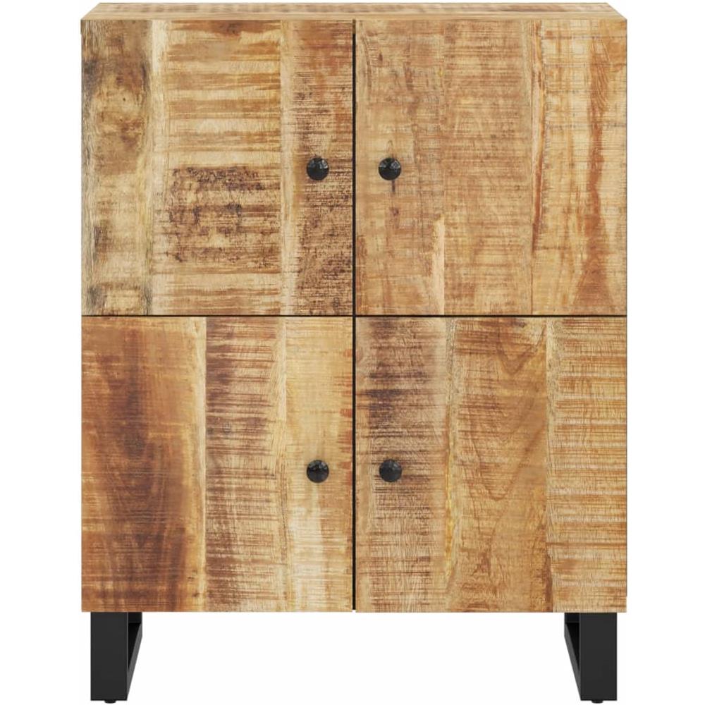 Credenza Con 4 Ante 60x33x75 Cm In Legno Massello Di Mango - Foto 3