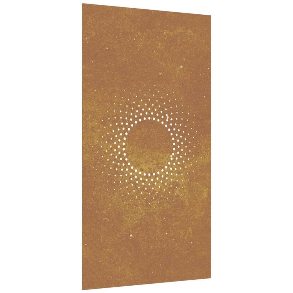Decorazione Muro da Giardino 105x55 cm Sole in Acciaio Corten - Foto 2