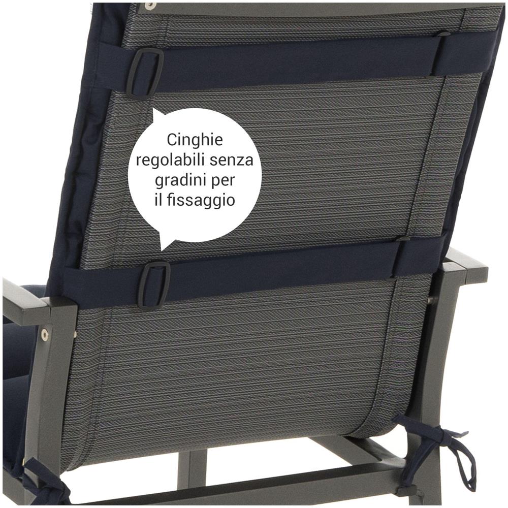 Cuscino per sedia bassa FLAIR - 100x48 cm - Bronzo dorato - Set da 2 - Foto 4