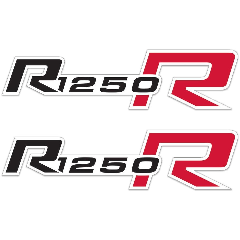 2 Adesivi Per Moto Compatibili Bmw R1250R Stickers R 1250 R Nero-Rosso 12X3 Cm - Foto 1