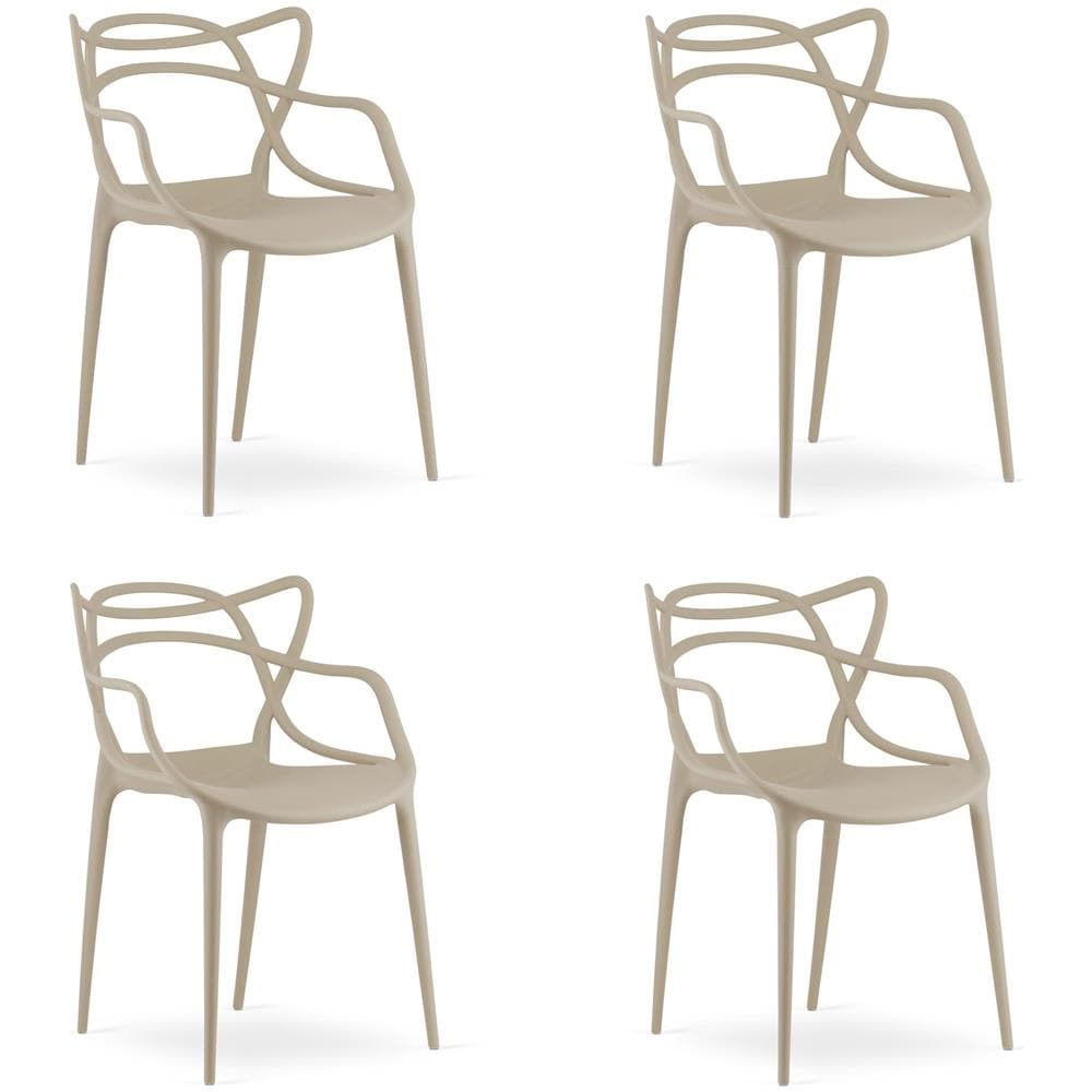 Sedia VALORA KATO - Design ergonomico moderno in beige x 4 - Foto 1