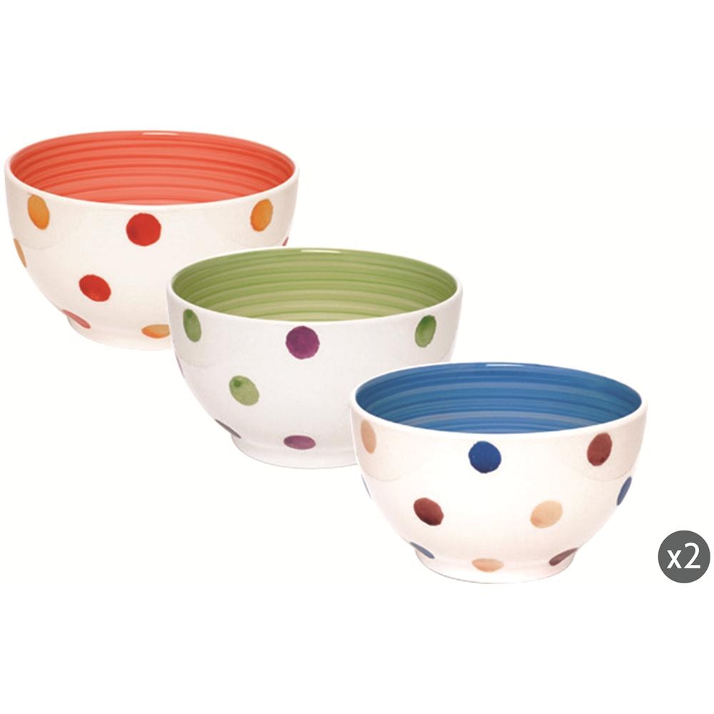 Set 6 scodelle Pois multicolor - Foto 1