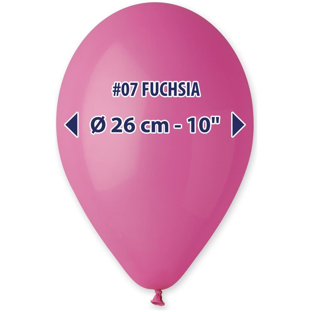 Palloncini Fucsia 9-10 Pollici 26 Cm Diam 100 Pezzi Tonalità Pastello - Foto 1