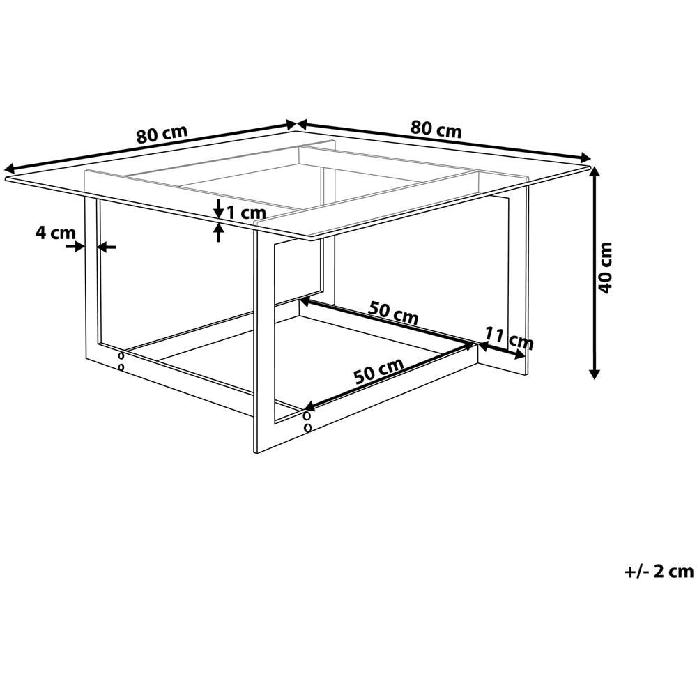 Tavolino In Vetro Color Dorato Crystal - Foto 2