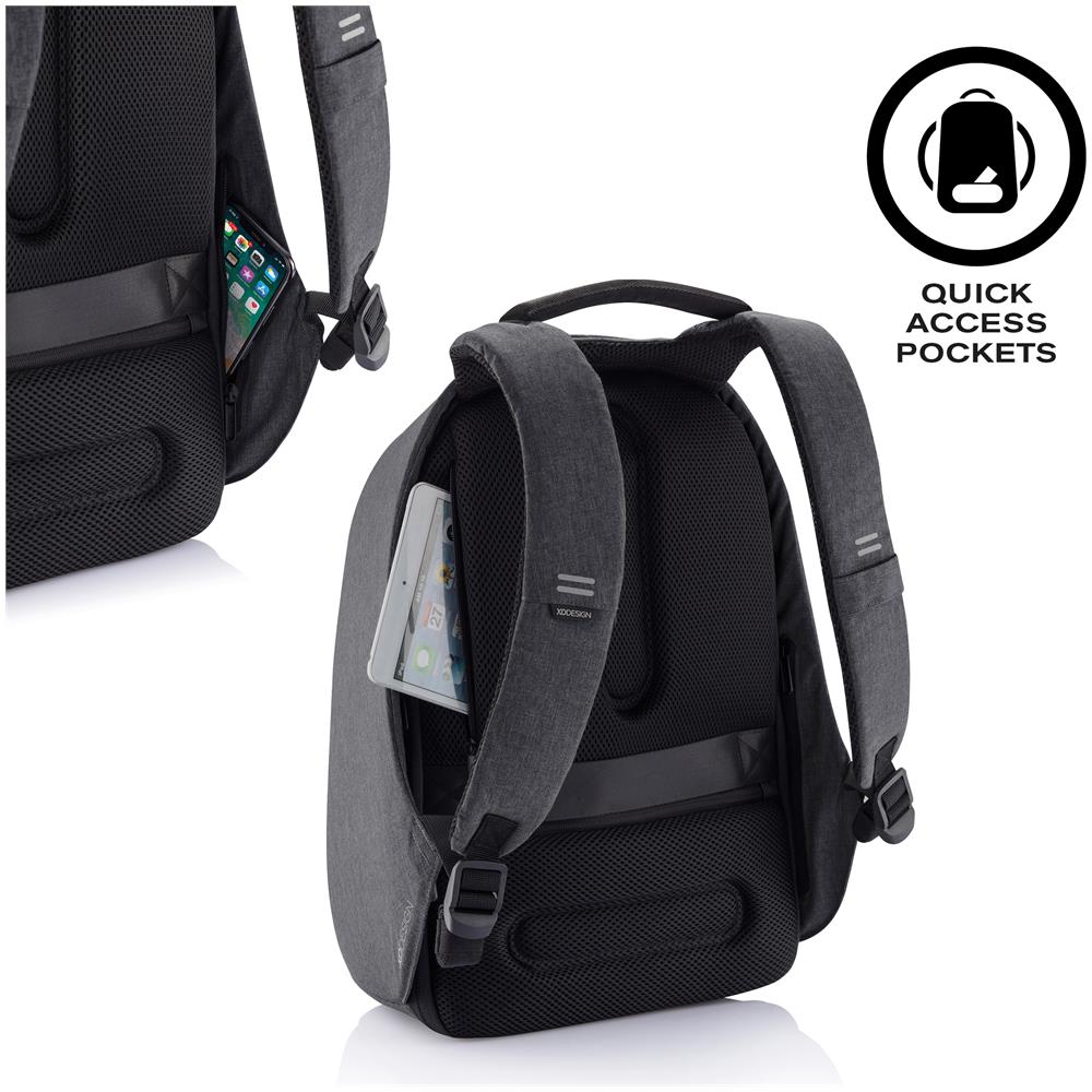 Bobby Hero Xl 17"" Zaino Antifurto Usb Nero (borsa Unisex)  - Foto 7