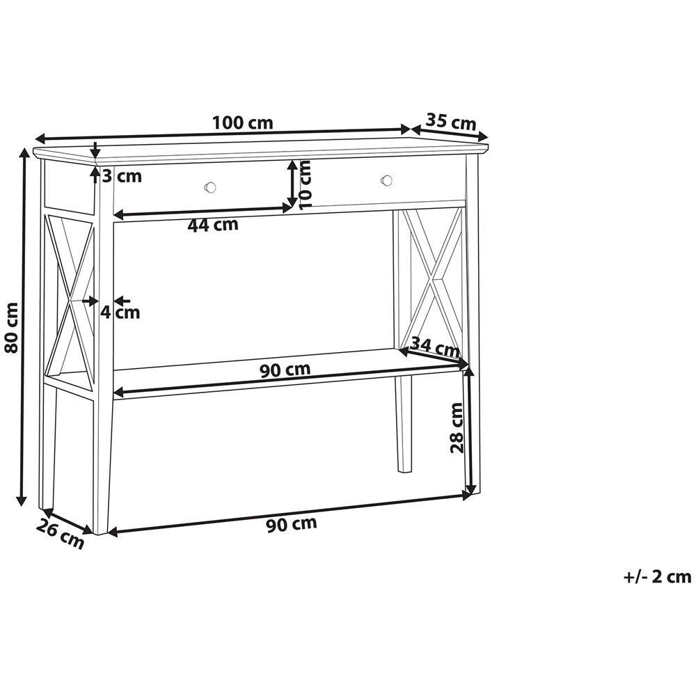 Tavolino Consolle Bianco Con 2 Cassetti Avenue - Foto 2