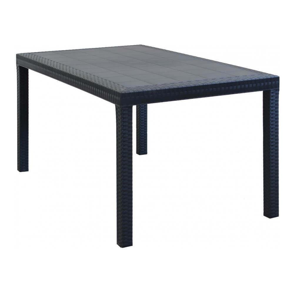 Caligola - Set Tavolo Fisso In Wicker Cm 150 X 90 Compreso Di 6 Sedute - Foto 4