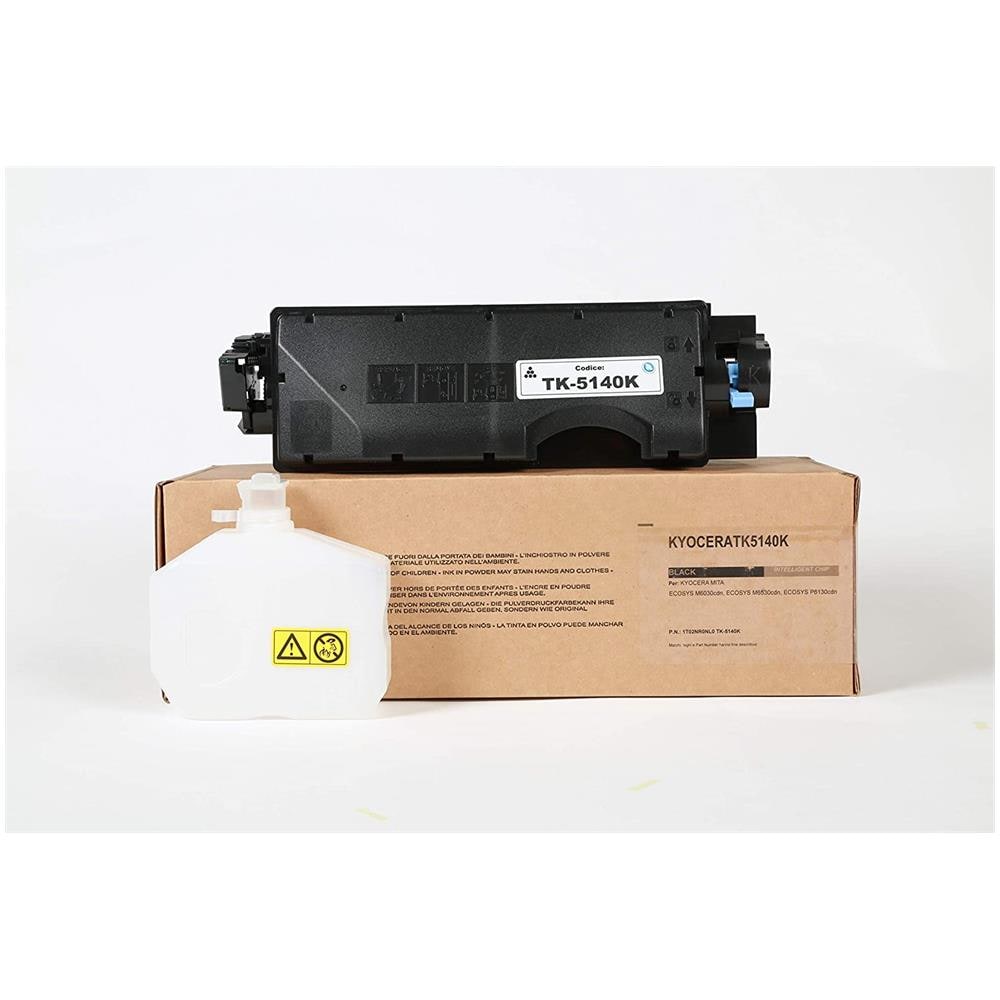 TONER COMPATIBILE - Kyocera Tk-5140k Nero 1t02nr0nl0 Per Ecosys M6030cdn, Ecosys M6530cdn, Ecosys P6130cdn Fornito Di Intelligent Chip Capacità 7000 Copie Made In Italy - Foto 5