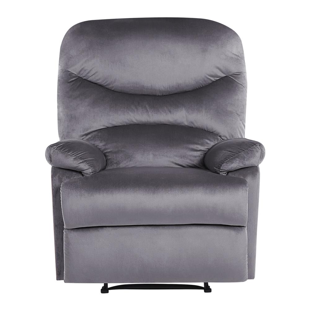Poltrona In Velluto Grigio Regolabile Manualmente Eslov - Foto 2
