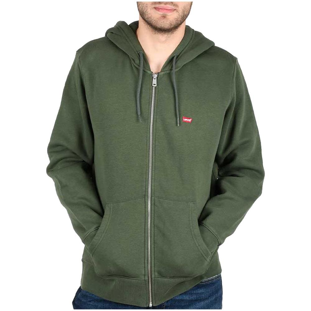Felpa Da Uomo Con Cappuccio Core Zip Up Verde Taglia Xl Codice 34259-0006 - Foto 1