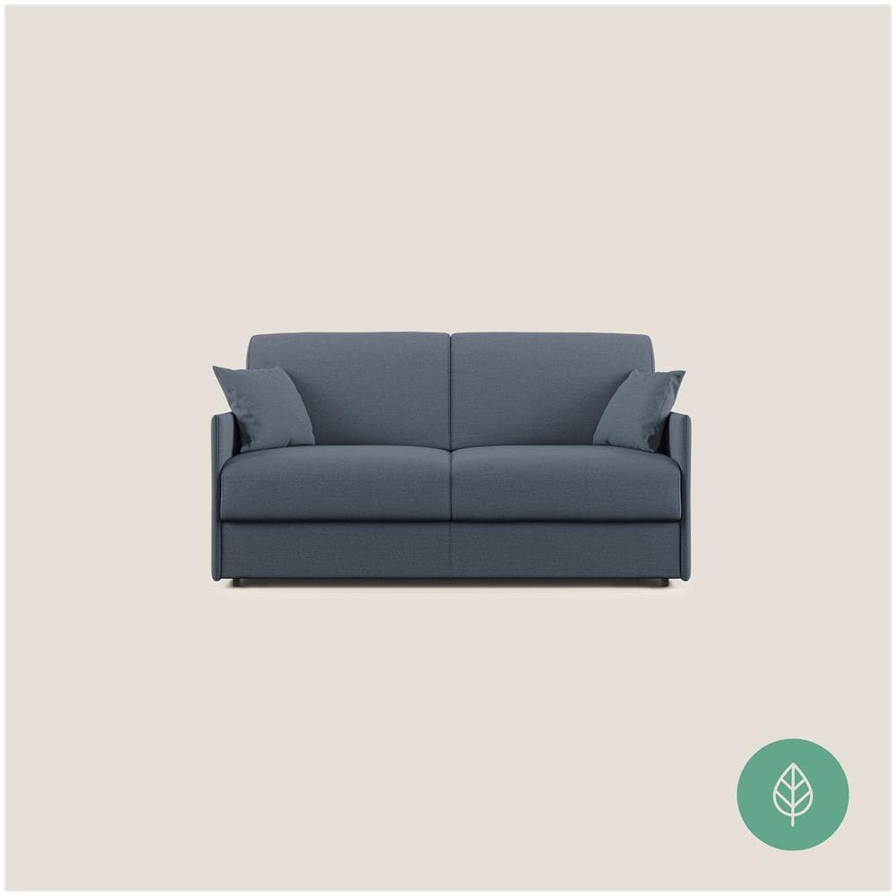 Evans Divano Letto In Tessuto Ecosostenibile Blu 169 Cm (mat. 140x197) - Foto 1