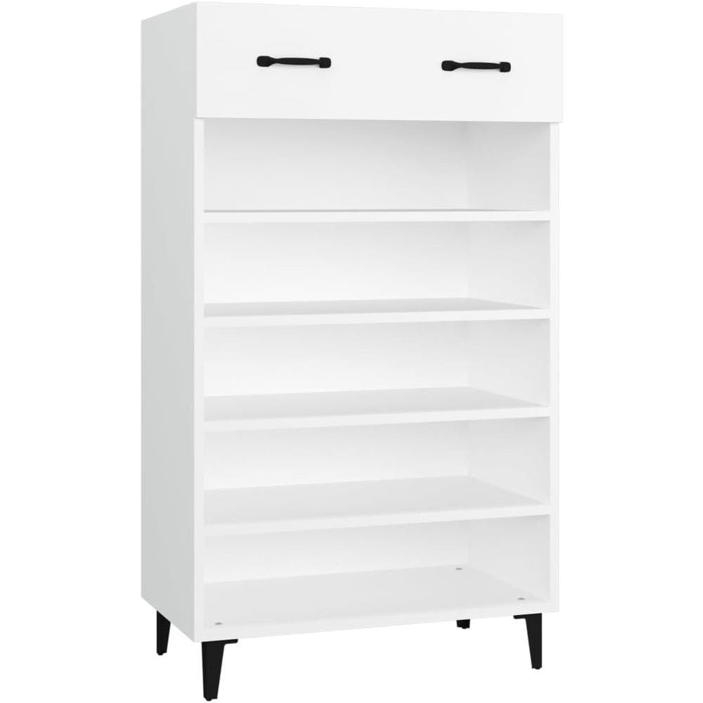 Scarpiera Bianca 60x35x105 Cm In Legno Multistrato - Foto 2