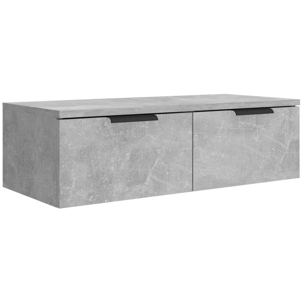 Armadietto A Muro Grigio Cemento 68x30x20 Cm Legno Multistrato - Foto 2