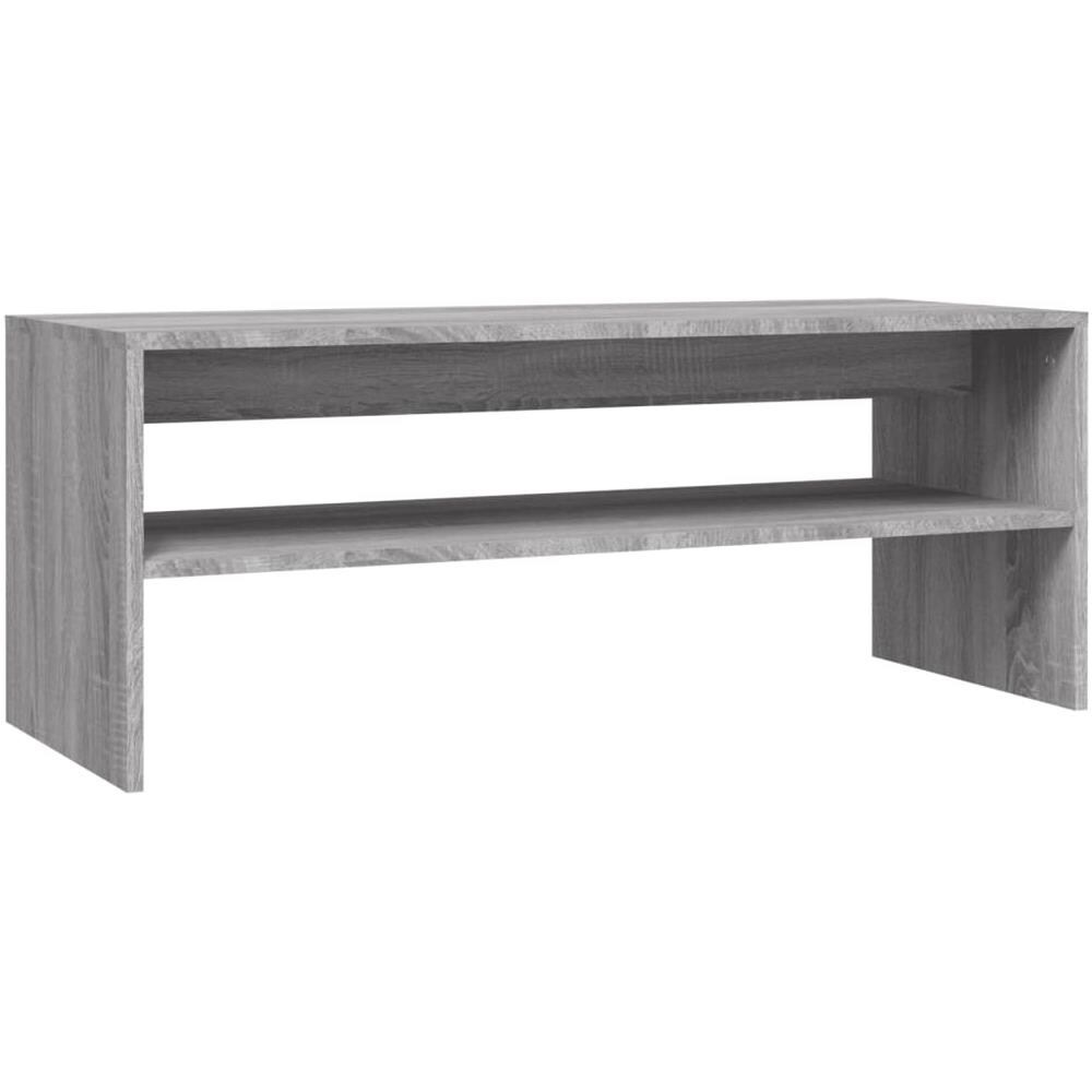 Tavolino Da Salotto Grigio Sonoma 100x40x40cm Legno Multistrato - Foto 2