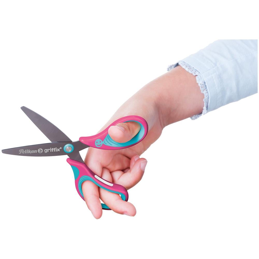 Griffix Schulschere, Rund, Thekendisplay Mit Softgriff Fr Komfortables Schneiden, Mit Namensschild - 1 Stck (605397) - Foto 2