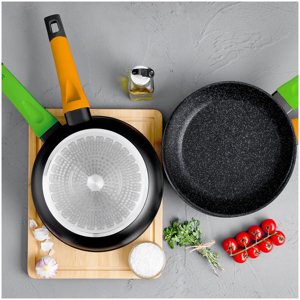 Padella Vitoria 28 X 5,4 Cm In Alluminio Forgiato Di Colore Nero Adatta A Piani Di Cottura A Induzione - Foto 2