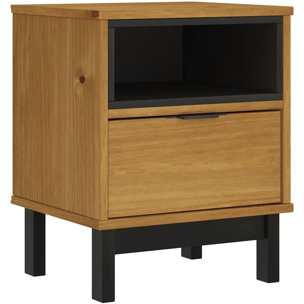 Comodino Flam 40x35x50 Cm In Legno Massello Di Pino - Foto 2