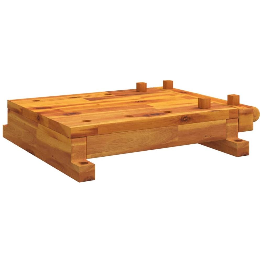 Banco Da Lavoro Con Morsa 52x44x9,5 Cm Legno Massello Di Acacia - Foto 2