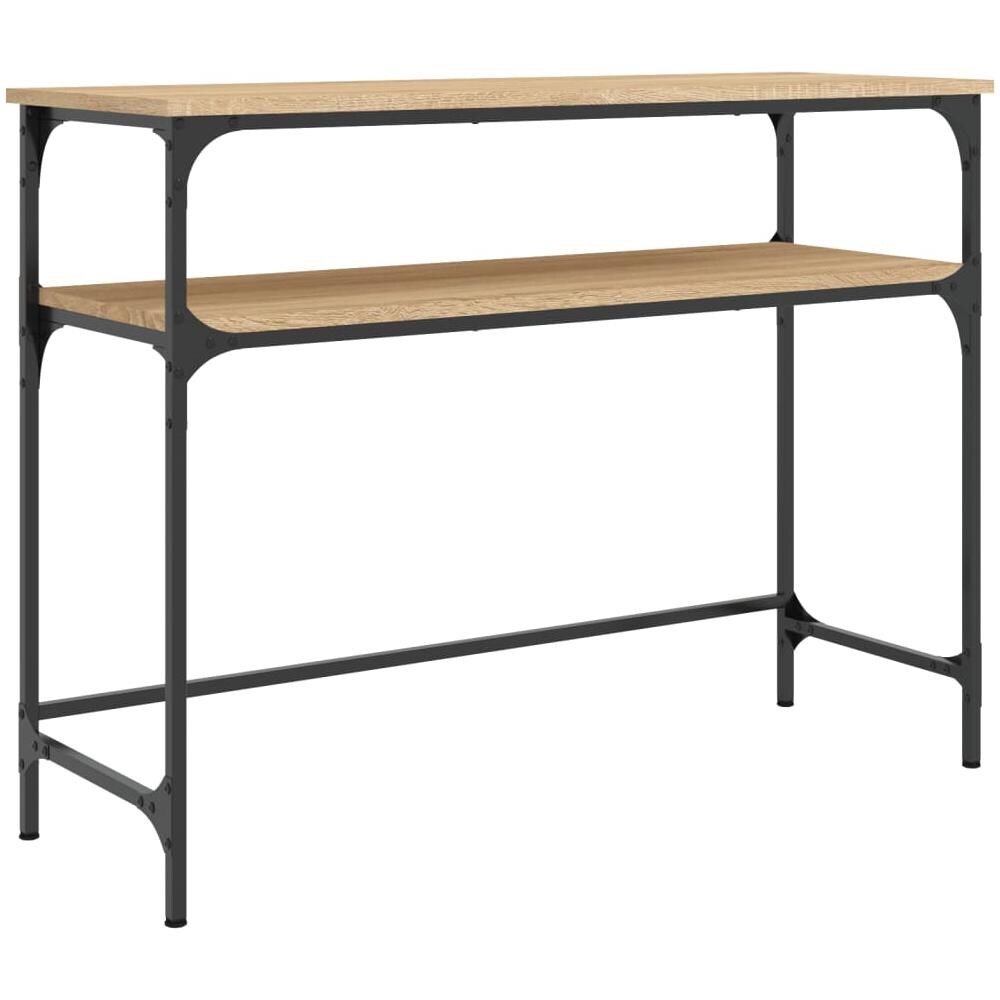 Tavolino Consolle Rovere Sonoma 100x35,5x75cm Legno Multistrato - Foto 2