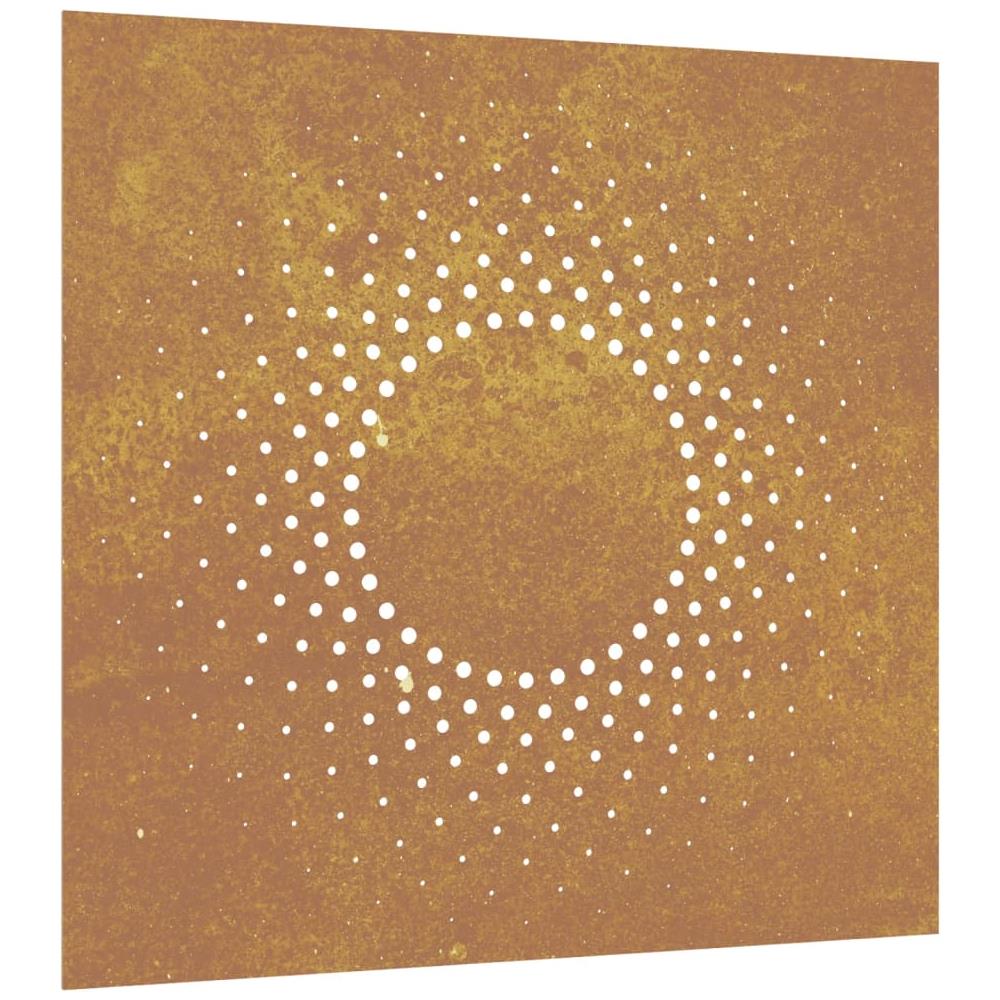 Decorazione Muro Da Giardino 55x55 Cm Sole In Acciaio Corten - Foto 2