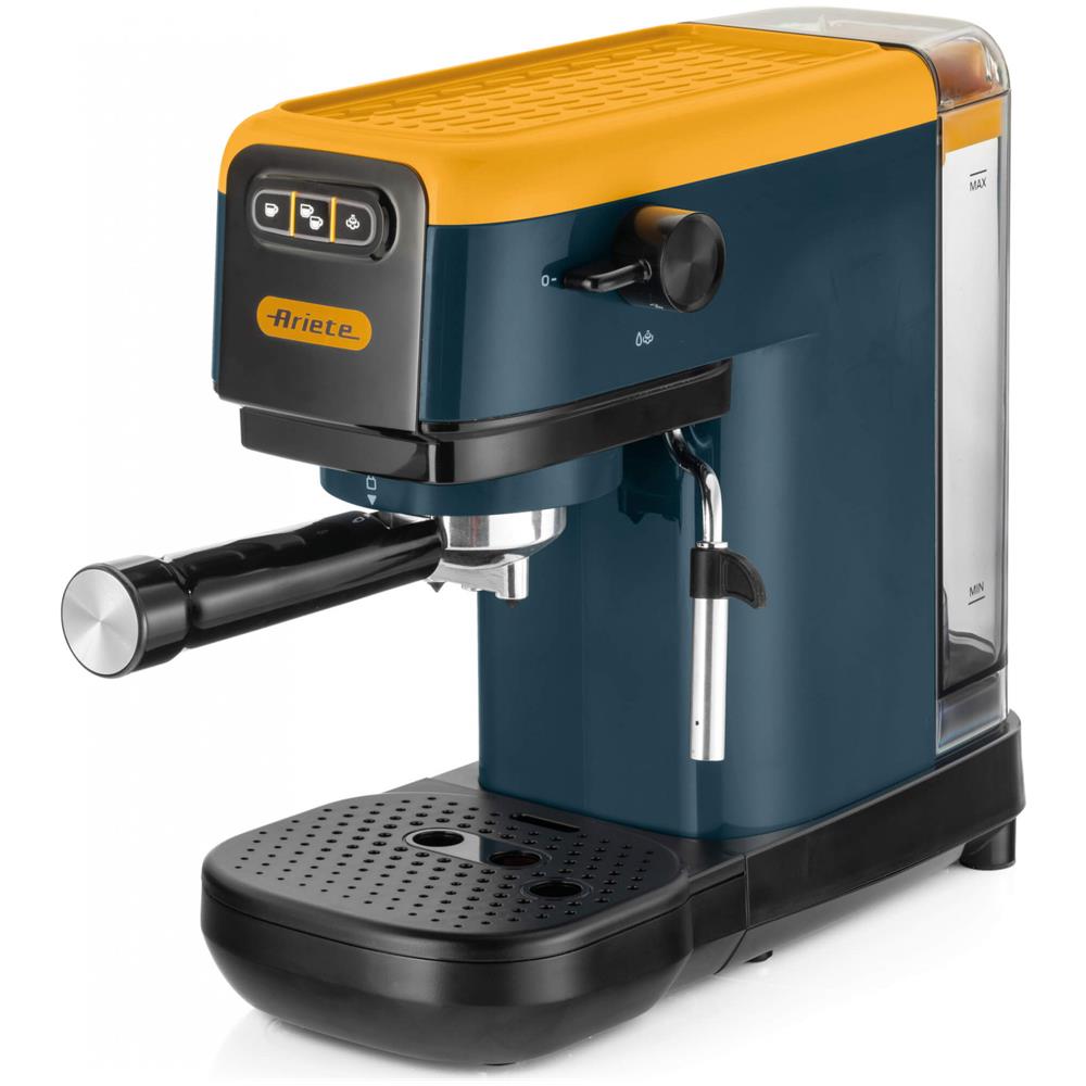 Macchina da Caffè Espresso Manuale Espresso Cialde ESE e Macinato Serbatoio 1.1 Lt. Potenza 1300 Watt Colore Giallo / Mango - Foto 2