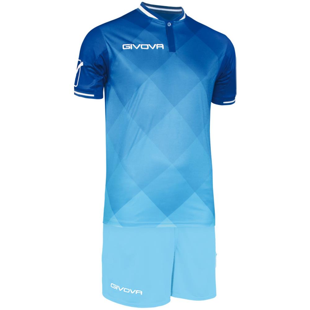 Kit Shade Mc Givova Azzurro / celeste Corsa Sport Uomo Staff Running Jogging Allenamento Relax Calcio Calcetto Torneo Scuola Sport - Taglia M - Foto 1