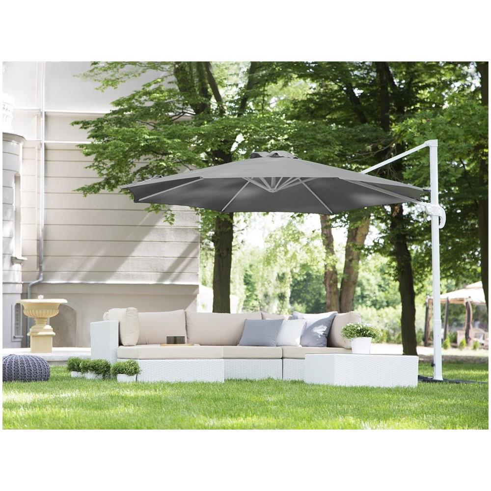 Ombrellone Da Giardino Antracite / bianco 300 Cm Savona - Foto 2
