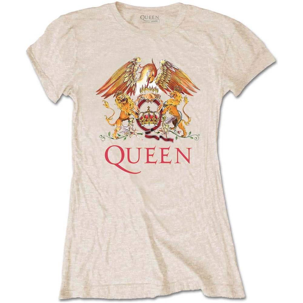 Queen: Classic Crest Neutral (T-Shirt Donna Tg. L)  - Foto 1